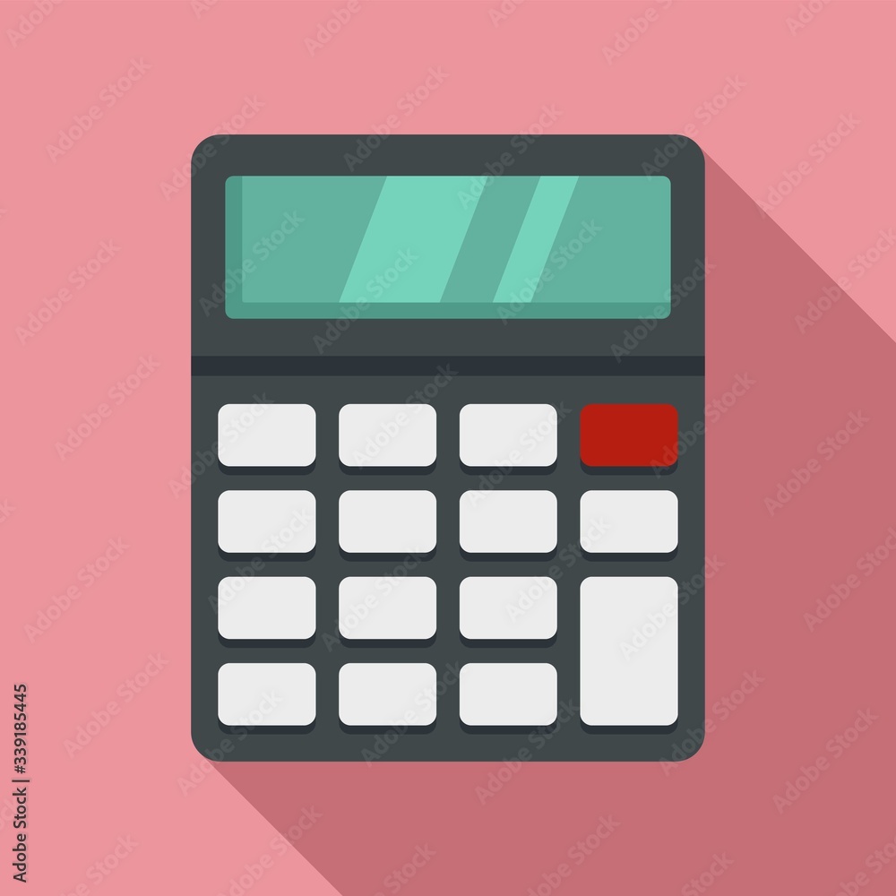 Poster lesson calculator icon. flat illustration of lesson calculator vector icon for web design