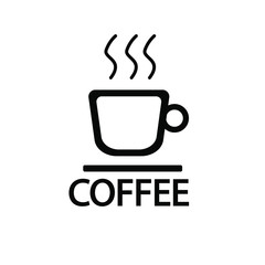 flat cup of coffee vector