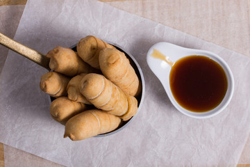 Latin-American appetizers called Tequenos