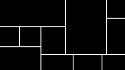 Templates collage 11 frame photos. Vector illustration.