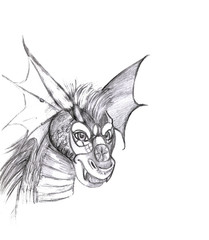 Beautiful sketch image with dragon for concept design.