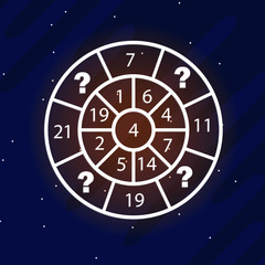 logic puzzles. Riddles for children and adults. Space background. Vector