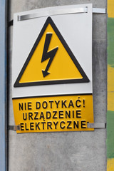 Urządzenie elektryczne - nie dotykać #1 - obrazy, fototapety, plakaty