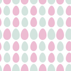 Pastel pink and mint easter eggs seamless pattern.