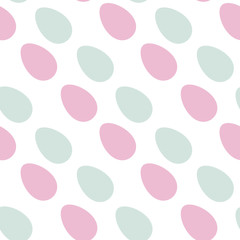 Pastel pink and mint easter eggs seamless pattern.