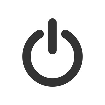 Power button icon off on. Energy  outline illustration isolated on white.