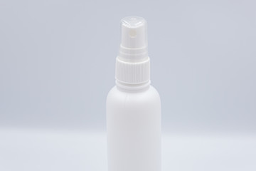 Alcohol gel and sanitizer hand gel cleaners for anti Bacteria and virus on White Background, People using alcohol gel to wash hands to prevent COVID-19 virus