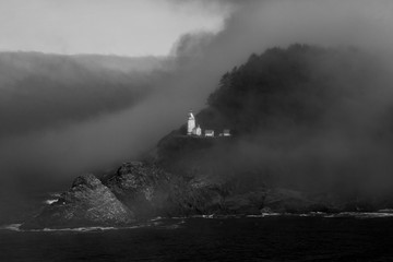 Heceta Head Lighthouse. Florence .Oregon Coastline Pacific Ocean. .