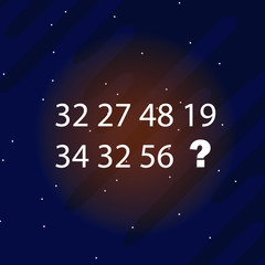 logic puzzles. Riddles for children and adults. Space background. Vector