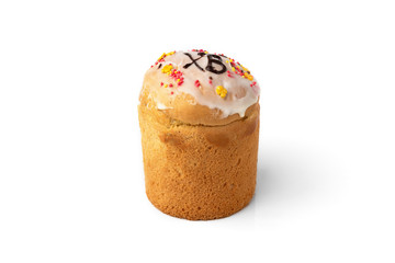 Easter cake isolated on white background.