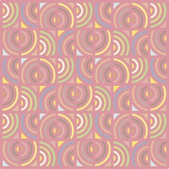 Beautiful of Colorful Circle, Reapeated, Abstract, Illustrator Pattern Wallpaper. Image for Printing on Paper, Wallpaper or Background, Covers, Fabrics