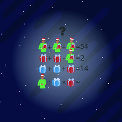 Fototapeta premium logic puzzles. Riddles for children and adults. Space background. Vector