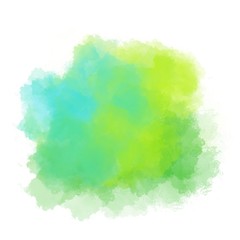green and yellow color water brush wallpaper