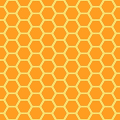 Honeycomb pattern. Seamless honey combs background. Vector hexagon texture. Yellow and white bee honeycombs. Illustration in flat style. EPS 10.