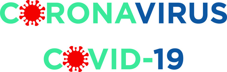 logo coronavirus e covid-19 a colori