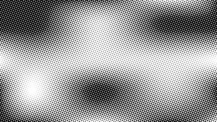 Black and white pop art background with halftone polka dots in retro comic style, vector illustration template eps10