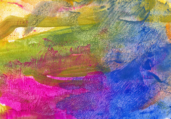 Abstract hand-made pattern, multi-colored background, imitation of oil or watercolor painting,...