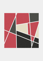 Mondrian style art colorful logo design illustration