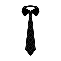 Black tie Icon on white background. Vector necktie symbol.