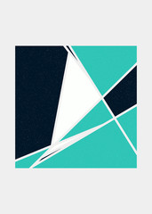 Obraz premium Mondrian style art colorful logo design illustration