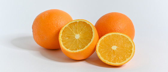 fresh orange isolated on white background