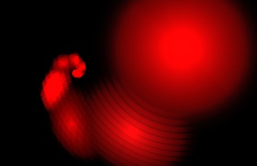 Black red black abstract fractal in modern style on black background. Abstract geometric paper background