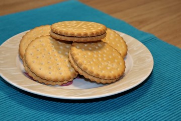 Delicious wafer with chocolate filling.