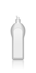 Realistic 3d dishwashing liquid detergent bottle mockup
