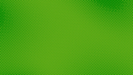 Green pop art background with halftone polka dots in retro comic style, vector illustration template eps10