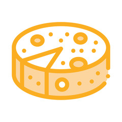 head of cheese icon vector. head of cheese sign. color symbol illustration