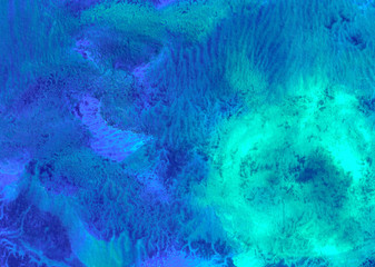 Abstract hand-made pattern, multi-colored background, imitation of oil or watercolor painting, fantastic landscape