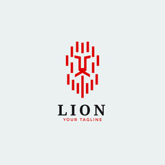 Fototapeta premium abstract modern lion logo vector editable template