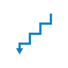 the upstair with down arrow vector illustration design