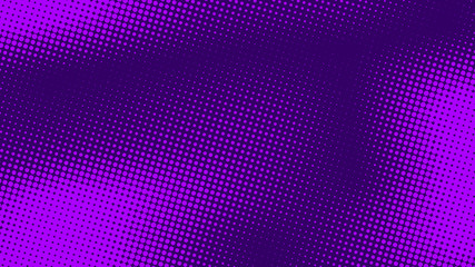 Violet and purple pop art background with halftone polka dots in retro comic style, vector illustration template eps10.
