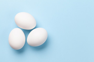 White chicken easter eggs