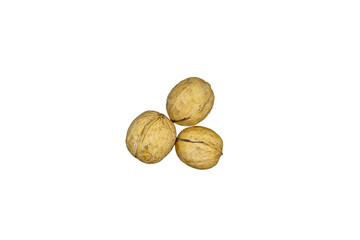 walnuts isolated on white background