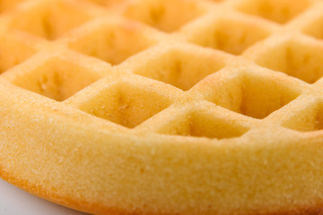 sweet waffles dripped with golden honey