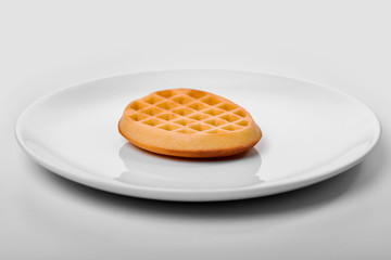 sweet waffles dripped with golden honey