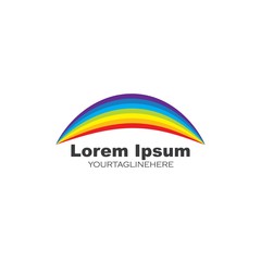 rainbow logo icon vector illustration