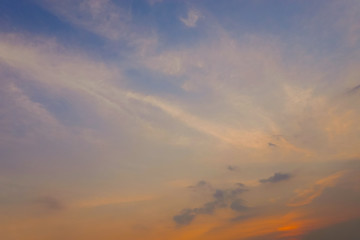 beautiful of sunset sky for abstract background      