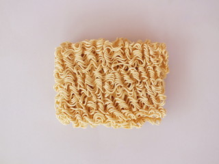raw rice noodles, Instant noodles for background.