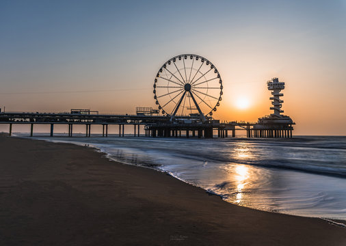 sunset on the pier