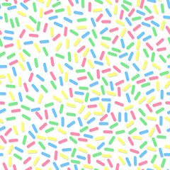 Sweet donut glaze vector illustration. Abstract food background. Seamless doughnut pattern to print on any product.