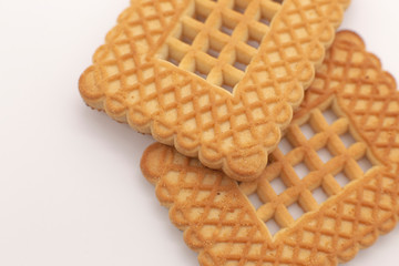 two beautiful cookies on a white background
