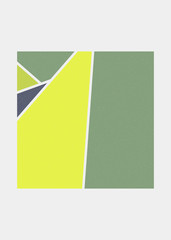 Mondrian style art colorful logo design illustration