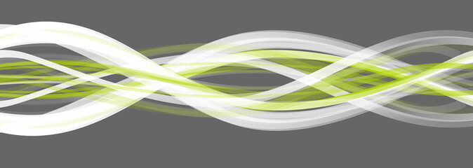 Welle Wellen Band Banner Grün