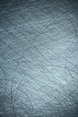 metal scratches blue background abstract / empty blank frame scratches on metal