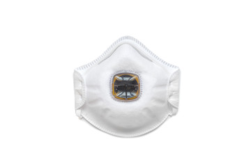 Face mask protection against pollution, virus, flu and coronavirus. Isolated on white background