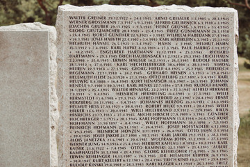 German cemetery in Russia in the summer
