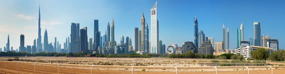 Dubai - modern city center skyline with luxury skyscrapers, United Arab Emirates